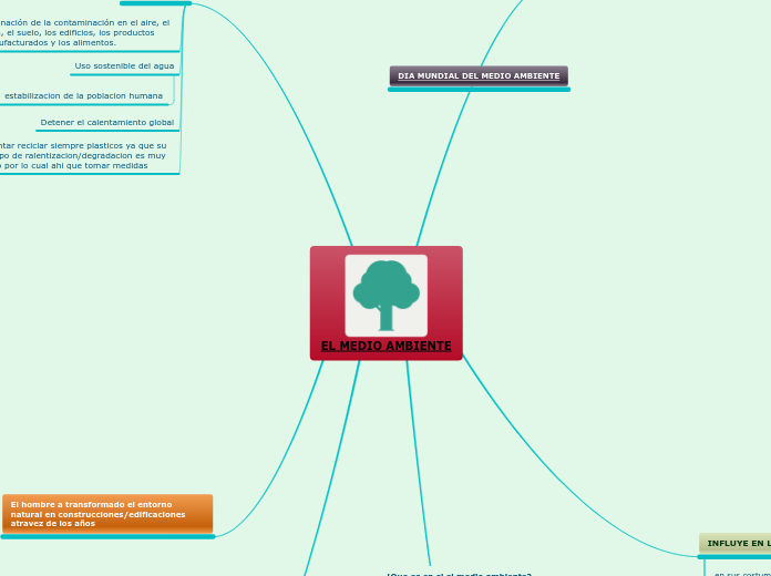 El Medio Ambiente Mind Map 9156